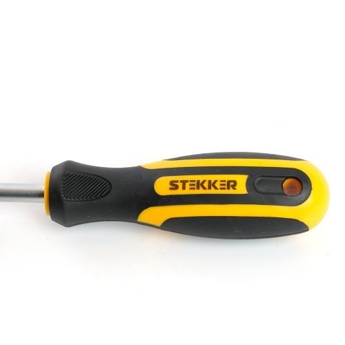 Отвертка шлицевая STEKKER SL 8.0 х 150 мм Cr-V, SDM-SL80-150 фото 2