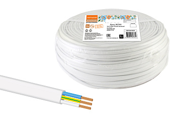 Провод ПУГСП 3х2,5 (30м), белый Народный