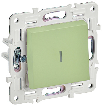 SKANDY Выключатель 1-клавишный проходной с индикацией 10А SK-V08G мятный IEK