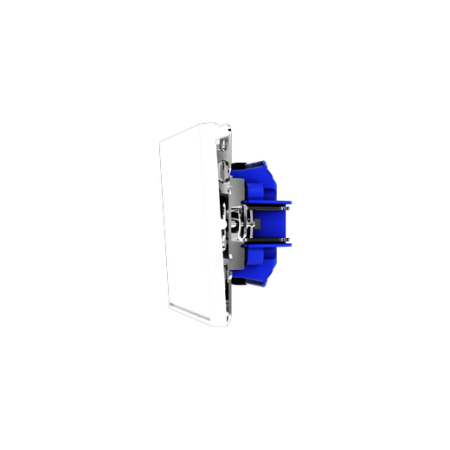 Проходной переключатель встраиваемый Voltum S70 одноклавишный с подсветкой 10А, (белый глянцевый)