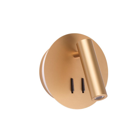 Настен.св-к с лампой д/чтения с выкл LED 9W 3000K 220V BEAM золот/металл ODEON LIGHT