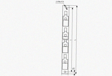 Стойка кронштейна рожкового криволинейного К1351.001А-05 УТ1,5, горячее цинкование, L2170мм, S3,0