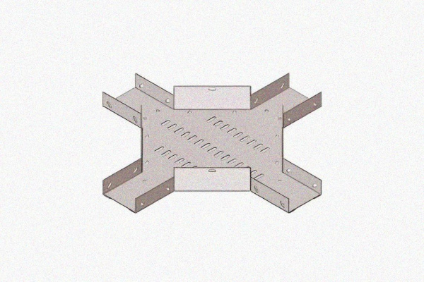 Лоток крестообразный замковый перфорированный КМЗ 400х50 УТ1,5, горячее цинкование S1,5