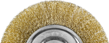 Профессионал. Щетка дисковая для УШМ, витая стальная латунированная проволока 0,3мм, 150х22мм ЗУБР