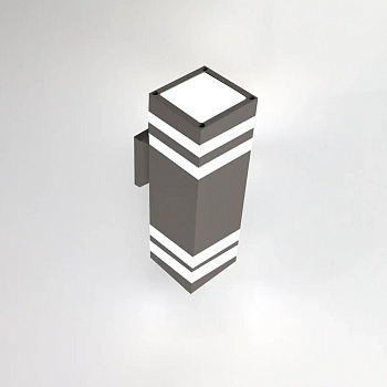 Фасадный светильник General GWL-2Е27-M-IP65 Графит С двойным боковым рассеивателем Гратус