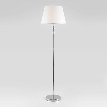 Торшер классический с абажуром 1*E27 60Вт хром IP20 Sortino (01072/1 хром) Eurosvet