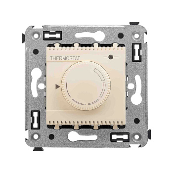 Термостат для теплых полов в стену, "Avanti", "Ванильная дымка" DKC