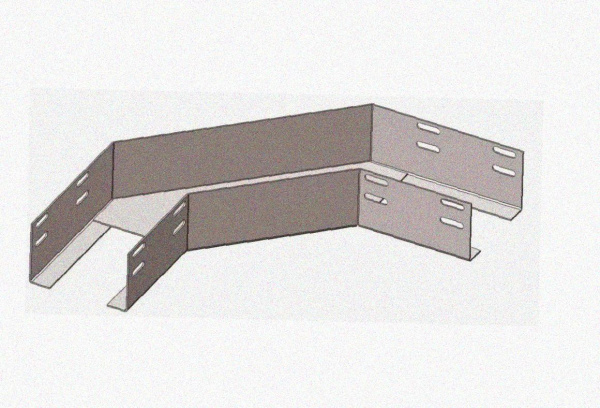 Лоток угловой глухой КГГ 200х100-90 УТ1,5 поворот на 90, горячее цинкование S1,5