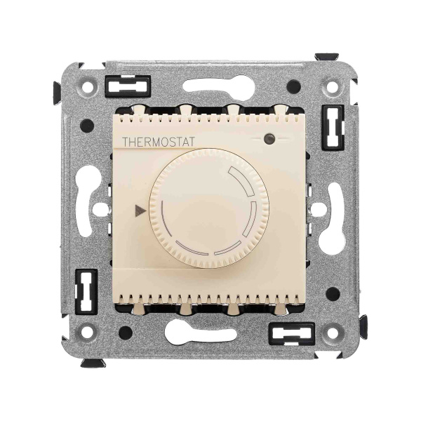 Термостат для теплых полов в стену, "Avanti", "Ванильная дымка" DKC