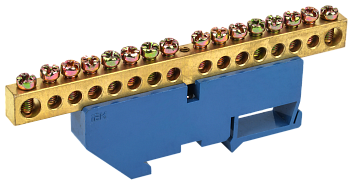 Шина N "ноль" на DIN-изоляторе ШНИ-8х12-16-Д-С IEK