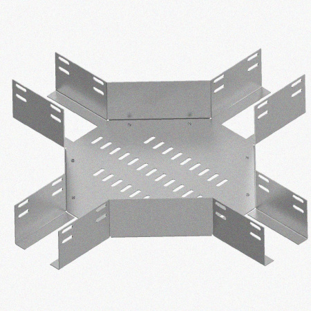 Лоток крестообразный глухой КМГ 200х65 УТ1,5, горячее цинкование S1,5