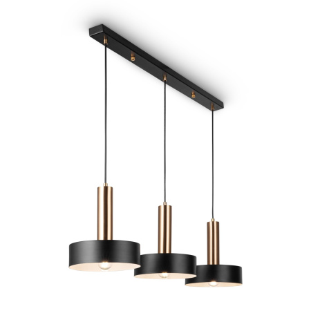 Подвесной светильник 3*E27 40Вт Черный и Латунь IP20 Izza FR4008PL-03BBS Freya