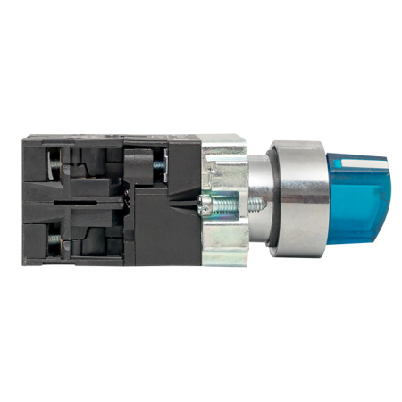 Переключатель BD21 2P c синей подстветкой 24В NO PROxima EKF