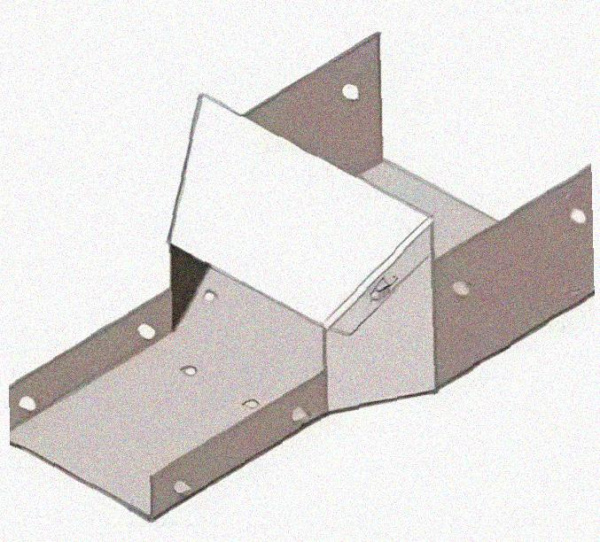 Лоток переходной замковый ЛПЗ 100х110-10х60 УХЛ1 горячее цинкование, S1,5