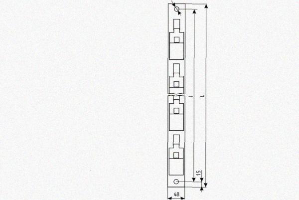 Стойка кронштейна рожкового прямолинейного К1350.001А-04 УТ1,5, горячее цинкование, (1...9 рожков),L1240мм, S3,0