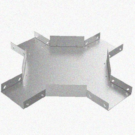 Лоток крестообразный замковый глухой КМЗГ 150х50 УТ1,5, горячее цинкование, S1,0