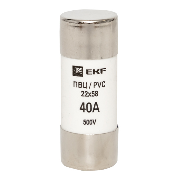 Плавкая вставка цилиндрическая ПВЦ (22х58) 40А PROxima EKF