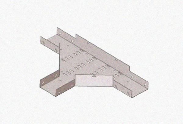 Лоток тройниковый замковый перфорированный ОТЗ 600х65 УТ1,5, горячее цинкование, S1,5
