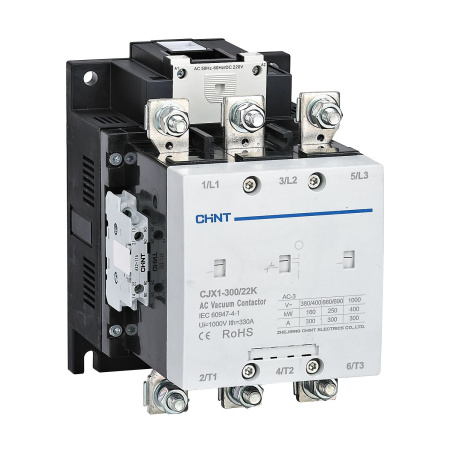 Контактор вакуумный CJX1-300/22K 300А(АС3) 2НО+2НЗ AC/DC 110В 50/60Гц CHINT