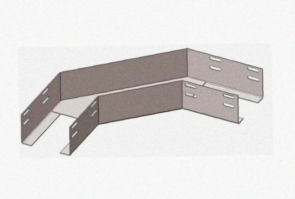 Лоток угловой замковый перфорированный КГЗ 100х65-90 УХЛ1 поворот на 90, горячее цинкование S1,5