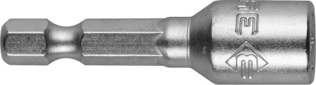 Биты "Мастер" с торцовой головкой, магнитные, Cr-V, тип хвостовика E 1/4", 7х45мм, 2шт ЗУБР