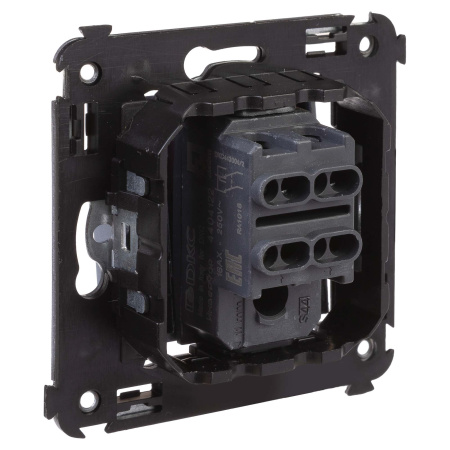 Перекрестный переключатель одноклавишный в стену, "Avanti", "Закаленная сталь" DKC