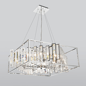 Подвесная люстра с хрусталем 9*E14 60Вт хром IP20 Cella (312/9 хром) Bogate's