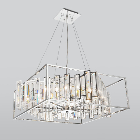 Подвесная люстра с хрусталем 9*E14 60Вт хром IP20 Cella (312/9 хром) Bogate's