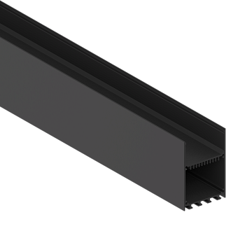 Donel Накладной/подвесной алюминиевый профиль, 50х73,5х6000. Цвет: черный RAL9005,серия:DN8HF