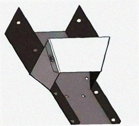 Лоток переходной замковый ЛПЗ 100х50-50х50 УХЛ1, горячее цинкование, S1,0