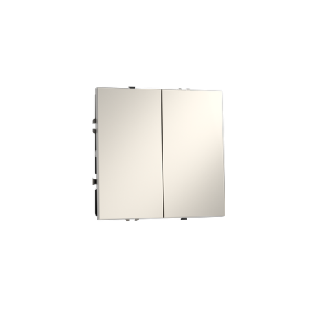 Выключатель встраиваемый Voltum S70 двухклавишный 10А, (кашемир)