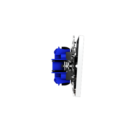 Выключатель встраиваемый Voltum S70 двухклавишный с подсветкой 10А, (белый матовый)