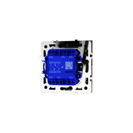 Проходной переключатель встраиваемый Voltum S70 двухклавишный с подсветкой 10А, (шелк)