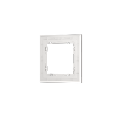 Рамка стеклянная Voltum S70 на 1 пост, (белый, стекло)