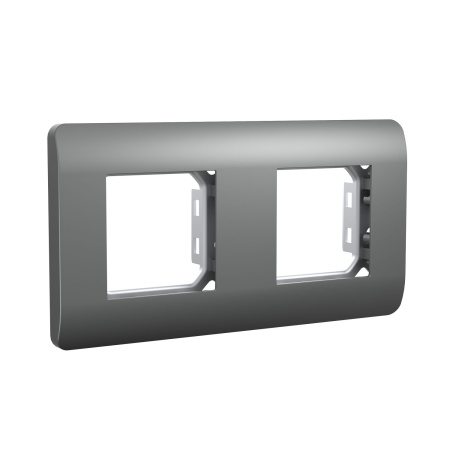 Рамка 2-ая, универсальная, серебряный NEW3-E CHINT