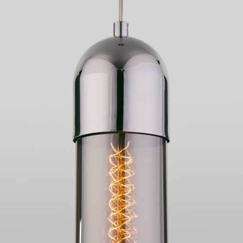 Подвесной светильник с плафоном 1*E27 40Вт хром IP20 (50180/1 дымчатый) Eurosvet фото 2