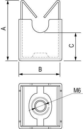 Безболтовой держатель DKC