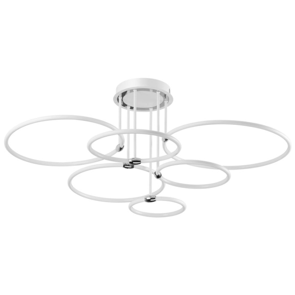 Люстра потолочная LED 156W 3000-6000K с пультом ДУ 9899Лм 220V URSULA белый,хром LEDIO Люстра потолочная LED 156W 3000-6000K с пультом ДУ 9899Лм 220V URSULA белый,хром LEDIO