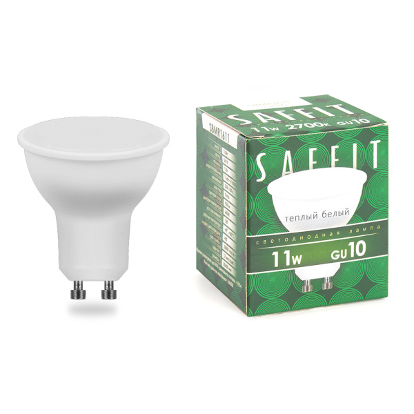 Лампа светодиодная SAFFIT SBMR1611 MR16 GU10 11W 2700K Лампа светодиодная SAFFIT SBMR1611 MR16 GU10 11W 2700K