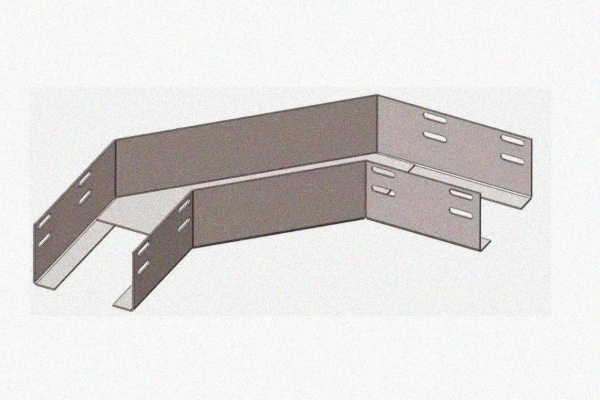 Лоток угловой глухой КГГ 100х100-90У3 поворот на 90, окрашенный, S1,5