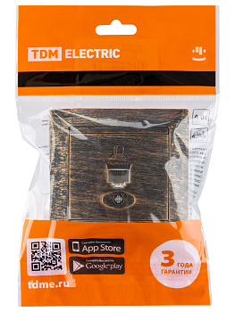 Розетка компьютерная RJ45 старинная бронза "Лама" TDM Розетка компьютерная RJ45 старинная бронза "Лама" TDM