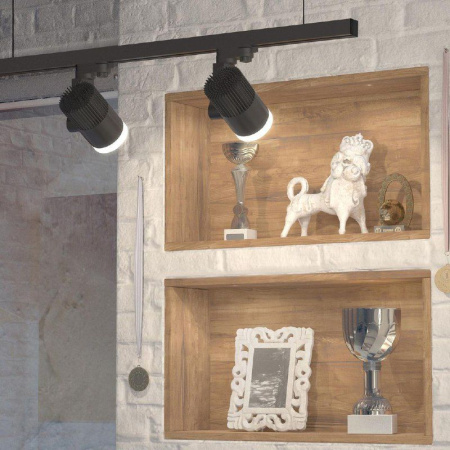 Трековый светодиодный светильник для однофазного шинопровода 20Вт 4200К черный IP20 Accord (a043917) Elektrostandard