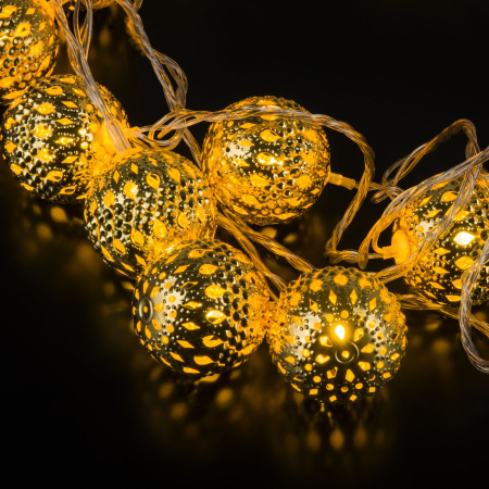 Гирлянда нить с мерцанием 2,8 м IP20 (400-003 золото / теплый белый) Eurosvet