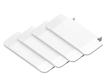 Заглушка GP8140 WH белый 30.6*6 для встраиваемого алюминиевого профиля GP1100 (комплект 4шт) Ambrella Light