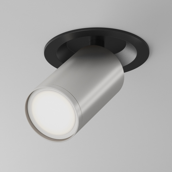 Потолочный светильник 1*GU10 10Вт Черный и Матовое серебро IP20 Ceiling & Wall C048CL-U-1BS Technical Maytoni