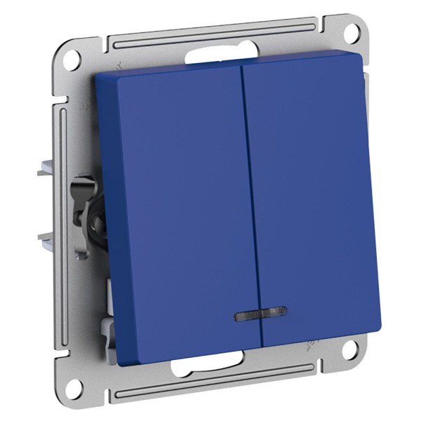 ATLASDESIGN Выключатель 2-клавишный с подсветкой, аквамарин Schneider Electric