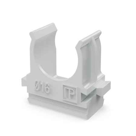 Крепёж-клипса для труб Полистирол d16 мм (100шт/2000шт уп/кор) Промрукав