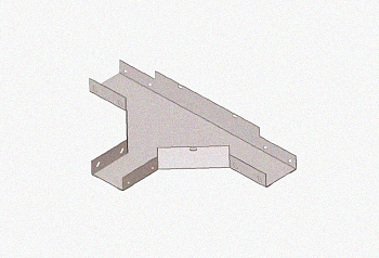 Лоток тройниковый замковый глухой ОТЗГ 150х100 УТ1,5, горячее цинкование, S0,8