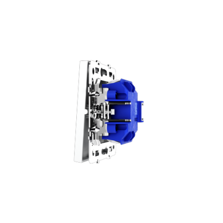 Выключатель встраиваемый Voltum S70 одноклавишный 10А, (белый матовый)
