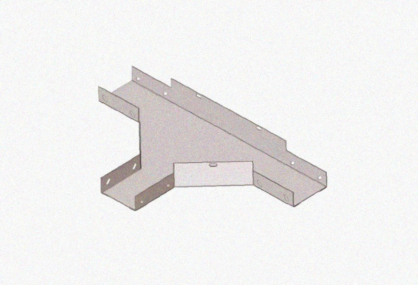 Лоток тройниковый замковый глухой ОТЗГ 150х100 УТ1,5, горячее цинкование, S0,8